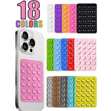 3/4 قطعة حامل هاتف لاصق من السيليكون، حامل هاتف لاصق من السيليكون مانع للانزلاق، حامل هاتف، ملحق هاتف بدون استخدام اليدين، حامل سيلفي وفيديو، 1/2/5/10/50/100 قطعة، ملحق هاتف متعدد الوظائف، مناسب لجميع الموديلات - متعدد الألوان - مشاهدة 2