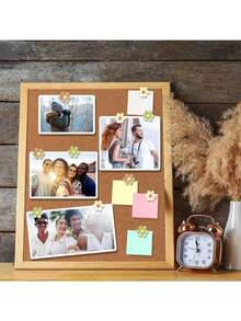 30枚/盒，多色，方便实用图钉，文具工具，花形图钉，适用于软木板，绿色和棕色，装饰图钉，可用于照片墙、特色墙、地图、公告板、办公室或家居装饰 - 彩色 - 查看 3