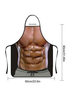 2pcs Funny Muscle Apron Kitchen Creative Cooking Grilling Baking Party Apron For Man Kitchen Cooking Aprons Novelty Gifts - Black - View 5