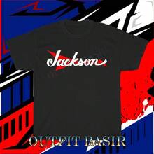 New Jackson Guitar Red Logo T-Shirt T-Shirt Funny Size S To 5XL Casual Men'S Cotton T-Shirt Crew-Neck Top Micro-Stretch Knitted Fabric Regular Fit - As Shown In the Figure - View 1