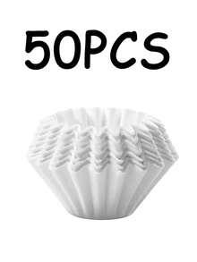 100pcs/75pcs/50pcs/25pcs/1pc Hand Drip Coffee Filters, Effectively Filters Fine Coffee Grounds For A Rich, Smooth Coffee Experience. Cleverly Designed For Easy Cleanup After Brewing, Simplifying The Coffee Making Process And Keeping Your Coffee Station Tidy. Suitable For Home, Office, Or Travel Use With Coffee Drippers. - Multicolor - View 10