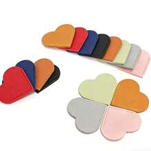 20/10/5/1 Conjunto de Marcadores de Livro em Forma de Coração de Couro, Decorações Fofas de Canto de Livro, Essenciais para Leitores, Marcadores de Livro para Mulheres, Marcadores de Livro para Amantes de Livros, Adequado para Presente para Mulheres, Crianças e Entusiastas de Livros, Acessórios de Leitura Feitos à Mão, Cores Aleatórias, Presente do Dia dos Namorados, Adequado para Presente - Multicolorido - Visão 5