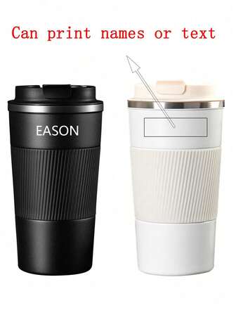 Taza de café de doble capa de acero inoxidable, taza de oficina, taza de coche, taza portátil anti-escaldadura, taza de agua personalizable, 1 pieza anti-moho, reutilizable, de acero inoxidable, fácil de limpiar, exquisita, adorable, moderna, contratada a medida, personalizada, regalo único ideal para él, ella, aniversarios, San Valentín, Día de la Madre, cumpleaños, Día del Niño, Día del Padre, graduación, bodas, inauguración de la casa, para comedor, sala de estar, dormitorio, oficina, salón de té, hogar, escuela, botella de agua, aumento de la felicidad de las mujeres, renovación del hogar