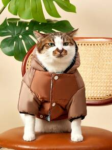 PETSIN 2-Leg Warm Hooded Sweater Jacket For Dogs, Comfortable Pet Clothes For Cold Weather, Cute Dog Outfit, Fashionable Small Dog Winter Coat With Hood