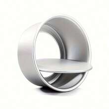 Round Cake Mold, Detachable Bottom, Round Baking Tool, Detachable Baking Tool, Available In 2/4/5/6/7/8 Inch Sizes, Suitable For Mousse Cake And Honeycomb Cake, Aluminum Alloy Material, Ideal Choice For Home Baking, Essential Tool For Valentine''s Day - Multicolor - View 6