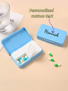 Personalized Custom New Creative Flip Cover Braille Medicine Box Four Grid Plastic Health Medicine Box Portable Double-Layer Moisture-Proof Pill Box