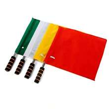 1pc Track And Field Referee Start Signal, Traffic Flags, 3 Colors (Red, Yellow, Green) Railway, Security Uses - Multicolor - View 2