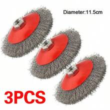 3PCS Stainless Steel Wire Brush For Angle Grinder Rotary Die Grinder Removal Wheel - 115mm (4.5'') - View 4