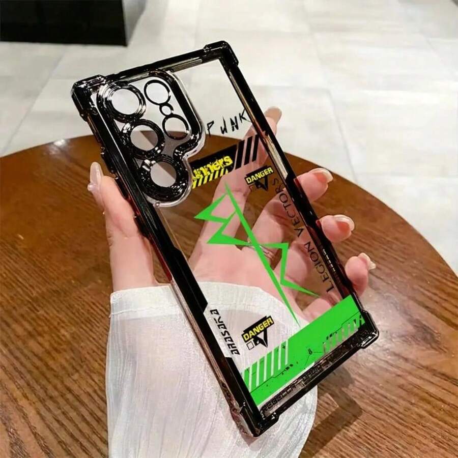 Funda de teléfono Cyberpunks para S25 S24 S23 S22 S21 FE Ultra Plus 4G 5G, cubierta trasera transparente y suave a prueba de golpes - Negro - Ver 1