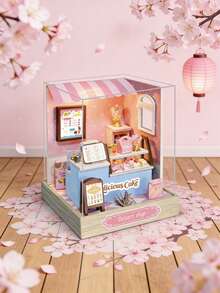 Kit di montaggio fai-da-te per modellino di casa in stile vintage, artigianato fatto a mano, regalo di compleanno per amici, giocattolo antistress - Multicolore - Visualizzare 4