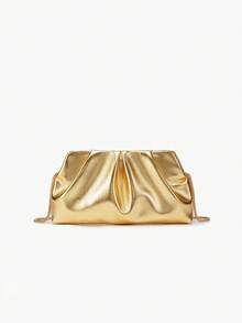 Purses And Handbag Luxury Designer Shoulder Bags Pu Leather Evening Clutch Bag Purse Women's Bag, Bag For Women Elegant - Vàng - Xem 5
