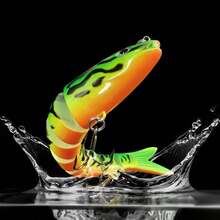 20g/0,7oz Señuelo de lubina multiarticulado de 13,5cm/5,31 pulgadas, cebo blando que se hunde lentamente y oscila, señuelo de pesca de agua dulce y salada para la trucha, el bajo, adecuado para lanzar a larga distancia, con un movimiento de natación realista para atraer a los peces - Multicolor - Ver 6