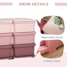 Plastic Storage Box, Toy Storage, 6 Drawers, Toy Organizer, Children's Room Dresser, Pink - 粉色 - 查看 6