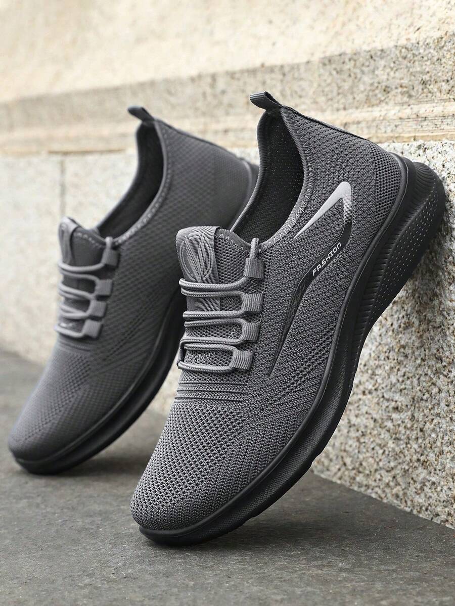 (Super Light And Super Breathable)Men Walking Shoes Ultra Lightweight Tennis Running Shoes Mesh Non-Slip Casual Comfortable Work Workout Athletic Sport Sneakers Breathable Black - 灰色 - 查看 1
