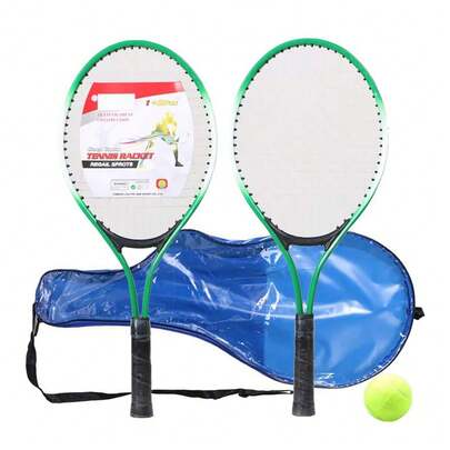 Flexible And Lightweight 21 Inch Beginner Tennis Racket (One Set Of Tennis Racket+Ball+Storage Bag)