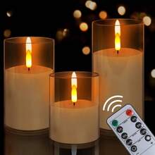 Purplecrystal Luz de vela electrnica, luz de vela de llama, funcin de cronometraje, con control remoto, adecuada para decoracin del hogar, bodas, fiestas, navidad, Semana Santa Gris - Gris - Ver 2