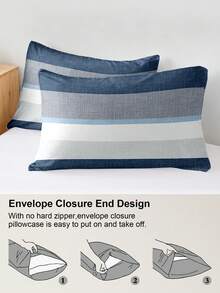 2/3pcs Fluffy & Soft Bed Sheet Set, Includes Fitted Sheet & Mattress Protector, Wrinkle-Resistant, Breathable, Deep Pocket Design, Anti-Pilling, Stretchy, Quiet & Non-Slip, Suitable For All Bed Types, Home/Dorm Bedroom Decor, Machine Washable, Skin-Friendly, All Season, Durable, Easy Care, Modern Aesthetic Design, Contrast Stripe Print - Multicolor - View 6