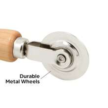 XISH Prime-Line P 7505 Screen Rolling Tool A Must Have Tool for Installing Window and Door Screens Wood Handle and Steel Wheels Durable and Easy to Use - zinc - Ver 3