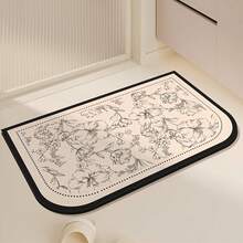 Bathroom Mat, Silica Gel Quick Dry Non-Slip Shower Mat, Easy Care Bathroom Carpet - Beige - View 28