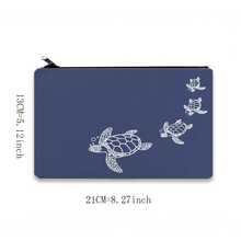 Turtle Print Cosmetic Bag Makeup Bag, Cute Travel Bag, Travel Essential Lightweight Makeup Organizer, Versatile Coin Purse Toiletries Bag Travel Toiletry Bag Wash Bag Shower Bag Large Capacity For Women Packing Cubes Cruise Essentials Holiday Essential - Multicolor - View 6