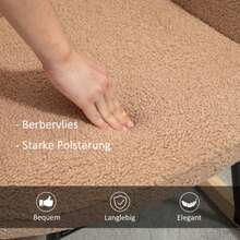 HOMCOM Rocking Chair, Occasional Chair, Recliner In Faux  Leather, For Bedroom, Up To 120 Kg, Brown - Camel - View 6