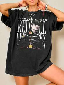 Red Bull Verstappen F1 Racing Shirt _  Fan Gift - màu đen - Xem 1