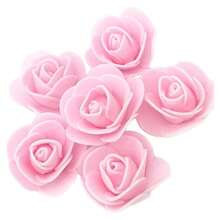 100朵迷你泡沫玫瑰花头仿真花，可用于DIY手工艺品、婚礼花束、婴儿派对中心装饰、花卉装饰、派对餐桌装饰、家居装饰、花园装饰、情人节礼物等。 - 淺粉色 - 查看 5