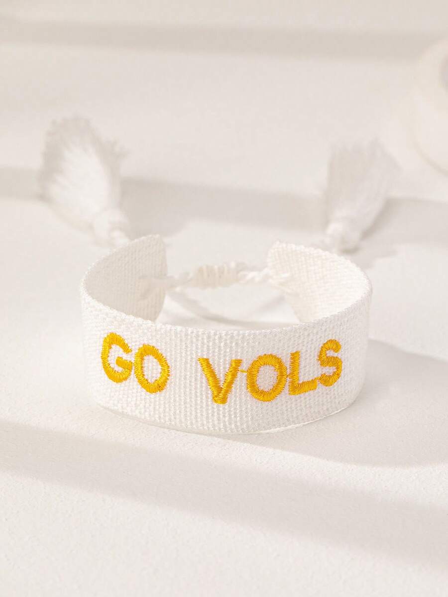 1 Pc College Team Spirit Cheerleader Cheering Game Day Bracelet - Match Day Hand Rope - View 1