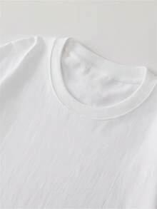 [Factory Special Offer] High-End Custom Men's Pure Cotton T-Shirt - Add Your Image/Text Print, Regular Fit Round Neck Short Sleeve, Selected Fabrics (Comfortable & Breathable), Durable Clear Print, Specially Designed For Business Workwear & Employee Uniforms To Project Professional Image, Versatile Casual Office Wear, Workwear Essentials - White Front - View 4