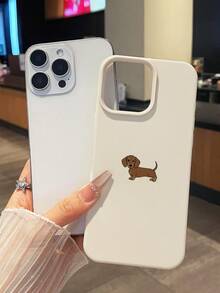 1个可爱腊肠犬荔枝纹理防震TPU简约手机保护壳，兼容 16、15、14、13、12、11、17 Pro Max/17，兼容和Galaxy手机壳，手机壳，16 Pro Max手机壳，保护套，可爱手机壳，适用于A05S/A07/A56 - 彩色 - 查看 7