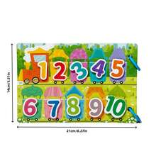 1本可重复使用的DIY趣味忙碌书，以天气和时间为主题的活动玩具，学习数字和字母，促进认知和逻辑发展 - 彩色 - 查看 7