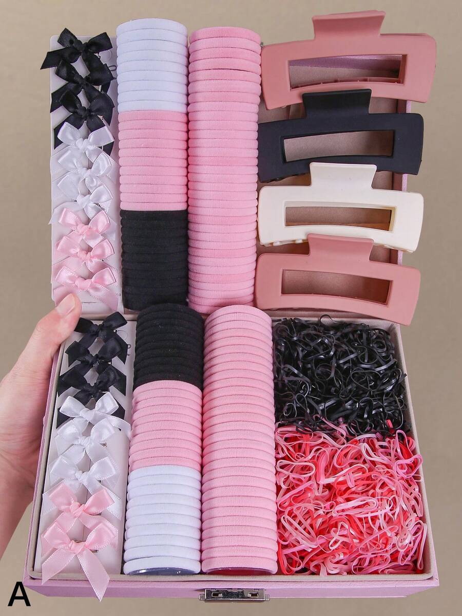 3pcs/Set Jepit Rambut Pita Kain Warna-warni Wanita, Jepit Rambut Poni Samping Minimalis, Aksesori Rambut Putri yang Imut, Elastis & Tahan Lama, Cocok untuk Penggunaan Sehari-hari dan Kembali ke Sekolah, Jepit Rambut Cakar - MultiWarna - View 1