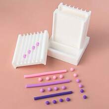 1件/12件套软陶造型工具，可制作球形和条状陶泥，珠宝制作套装，DIY耳环、耳环、吊坠、发夹、珠宝套装，软陶印模工具，圆形和长条形，多种规格，软陶，陶瓷，创意手工模具，情人节、生日和珠宝装饰的理想礼物，创意陶泥，软陶手工模具 - 搓球形 - 查看 3