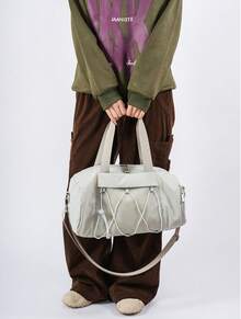 Bolsa de fitness portiva Mochila impermeable Gimnasio Yoga, Bolsa deportiva liviana para exteriores y fitness, bolso de mano de nailon de moda con compartimento para zapatos - Gris - Ver 1