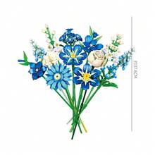 977片花卉主题积木：3D拼装玩具，袋装。高仿真度，造型多样，色彩丰富。包含月见草、玫瑰、月见草和雏菊。是花卉爱好者和初学者的理想之选。培养耐心，激发多元兴趣。适合办公室装饰、生日礼物和日常馈赠。 - 彩色 - 查看 9