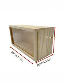 1个实木DIY收纳展示盒，带可移动亚克力面板，适用于礼品、干花、DIY艺术品、收藏品展示、家居及办公装饰、照片及花卉摆设，现代美学设计，结构坚固耐用 - 薑色 - 查看 8