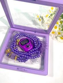 1pc Floating Box Packaging Ring Counter, Rosary Bracelet Set With Ring Counter, Muslim Prayer Bracelet - Multicolor - View 16