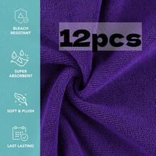 6/12/24Pack Makeup Remover Cloths, 12 X 12 Inch Makeup Towels Soft Microfiber Face Towels, Reusable Makeup Remover Cloths For All Skin Types, Gentle And Effective Facial Washing Experience