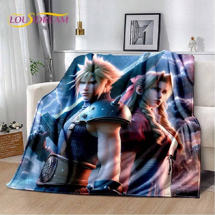 29 Style New Sephiroth  Games Cloud Tifa Aerith Blanket,Soft Throw Blanket For Home Bedroom Bed Sofa Cover S2.Jpg - White - View 1