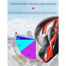 BMX HelmetFull Face Motorcycle Hel-Met with Visor DOT Approved Adult Dirt Bike Hel-Met for Men Women A10L/ 57~58cm - A10 - Ver 2