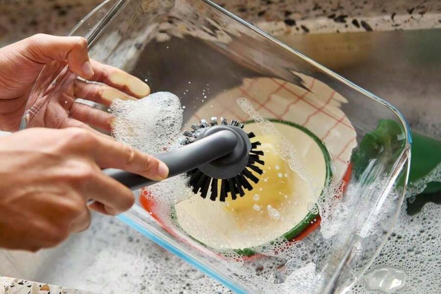 Joseph Joseph SinkTech Dish Brush With Replacement Head, Durable Bristles, Easy To Replace - ColorA - 查看 1