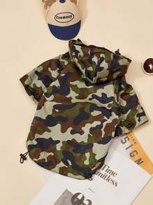 PETSIN Camouflage Pattern Pet Raincoat - Multicolor - View 3