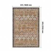 Tapis - 6 x 9 Pieds Vert Brun - Voir 3