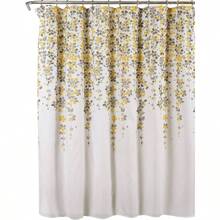 - Cortina de regadera de Tela con diseo de Flores u201CWeeping Floweru201D, 182.88, Amarillo y Gris - Amarillo y gris - Ver 6