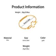 1pc Cross Shaped Hollow Bracelet, Fashionable Punk Gothic Style Female Accessory, Ideal Gift For Friends - Bracelet - View 8