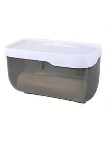 免钻孔防水浴室卫生纸架，壁挂式纸巾收纳架 - 彩色 - 查看 5