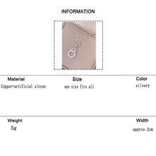 1件不鏽鋼雙環方鑽嵌入的8字形創意女士時尚吊墜項鍊