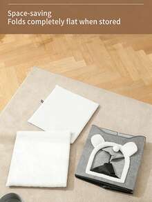 4-In-1 Cat Bed, Warm Indoor Foldable Pet Nest, Cat Ear Shaped, Teaser Ball, Arch Entrance, Scratching Board - one-size - View 5