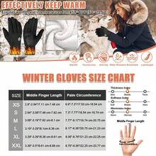 Gants d'hiver imperméables pour hommes et femmes, chauds pour la course, le cyclisme, le ski, convenant aux temps froids, fabriqués dans un matériau chaud et coupe-vent avec des doigts compatibles écran tactile pour la conduite et le surf des neiges - Noir - Voir 7