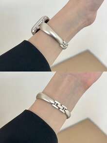 1条女士时尚魅力金属表带手链，兼容表带40mm、38mm、41mm、42mm、44mm、45mm、46mm、49mm，兼容Ultra2、SE、10、9、8、7、6、5、3、2、1系列，配件 - 星光色 - 查看 6